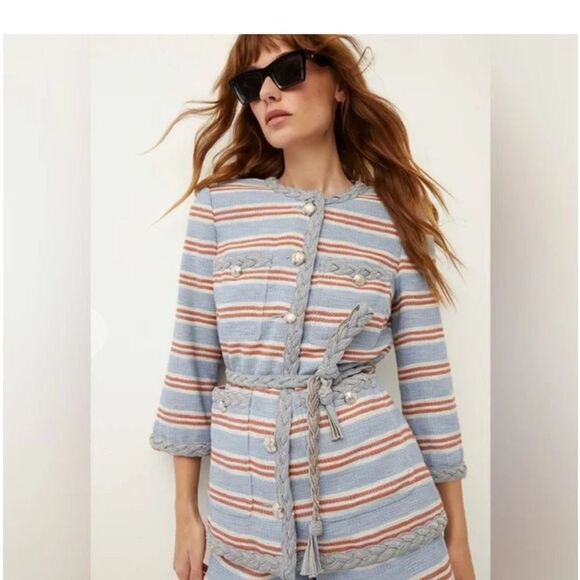 Veronica Beard Ginerva Jacket in Blue Multi - Picture 2 of 7